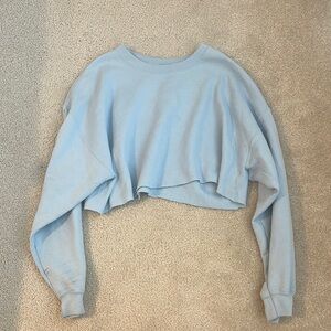 Blue Cropped Sweatshirt